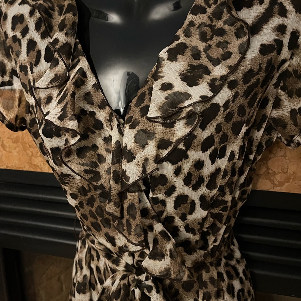 JBS Short Sleeve Belted Dress in Leopard - Picture 4 of 12